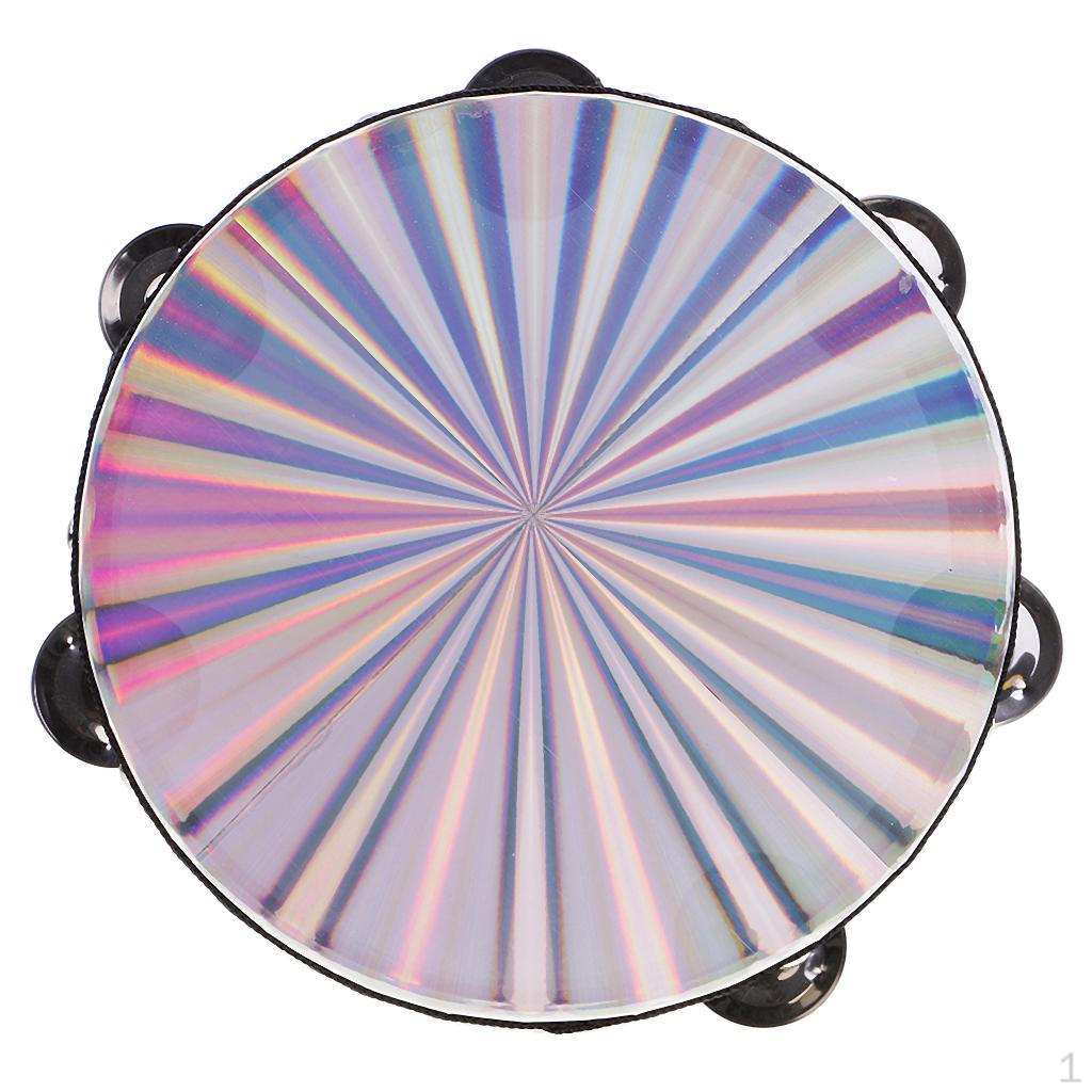 

Double Row Jingle Wood Polyester Radiant Tambourine Hand Drum Band Accompaniment 20.4 x 5.5cm