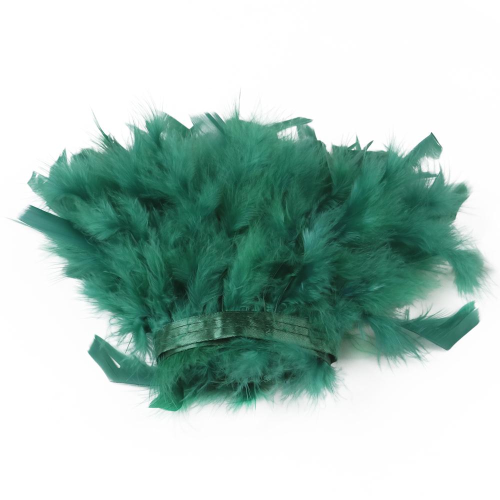 1M Blue Turkey Feather Trim For Crafts Diy Wedding Dress Party Accessory Carnival 10-15Cm Plumas Ribbon Skirt Sewing Decoration