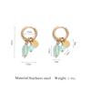 Elegant Natural Stone Beaded Earrings - Versatile, Stylish Stainless Steel Clips