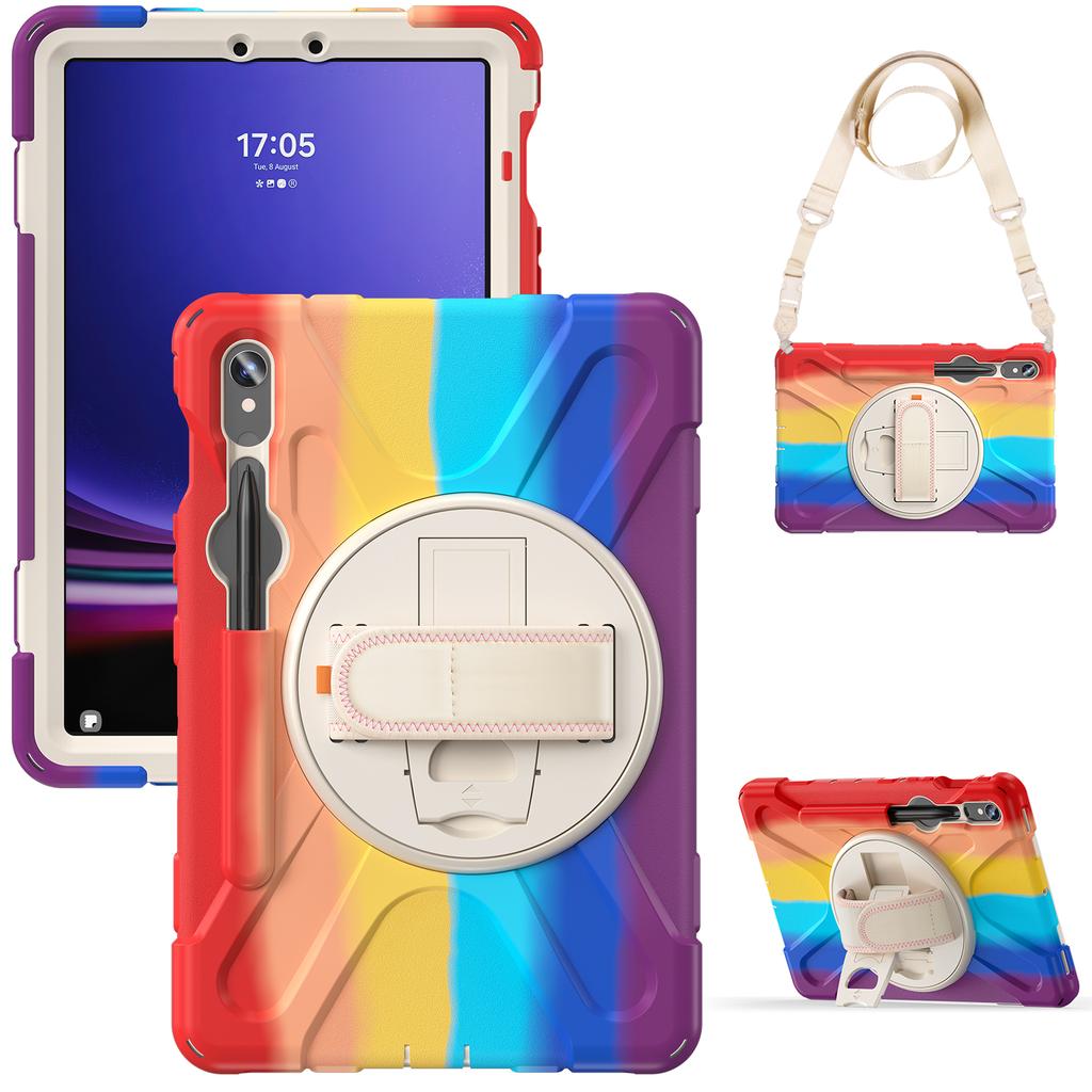 Rugged Case Universal For Galaxy Tab S10 Lite S9 FE S8 S7 SM-X400 X406 X520 X526 X510 516 X710 716 X700 706 T870 875 Stand Cover