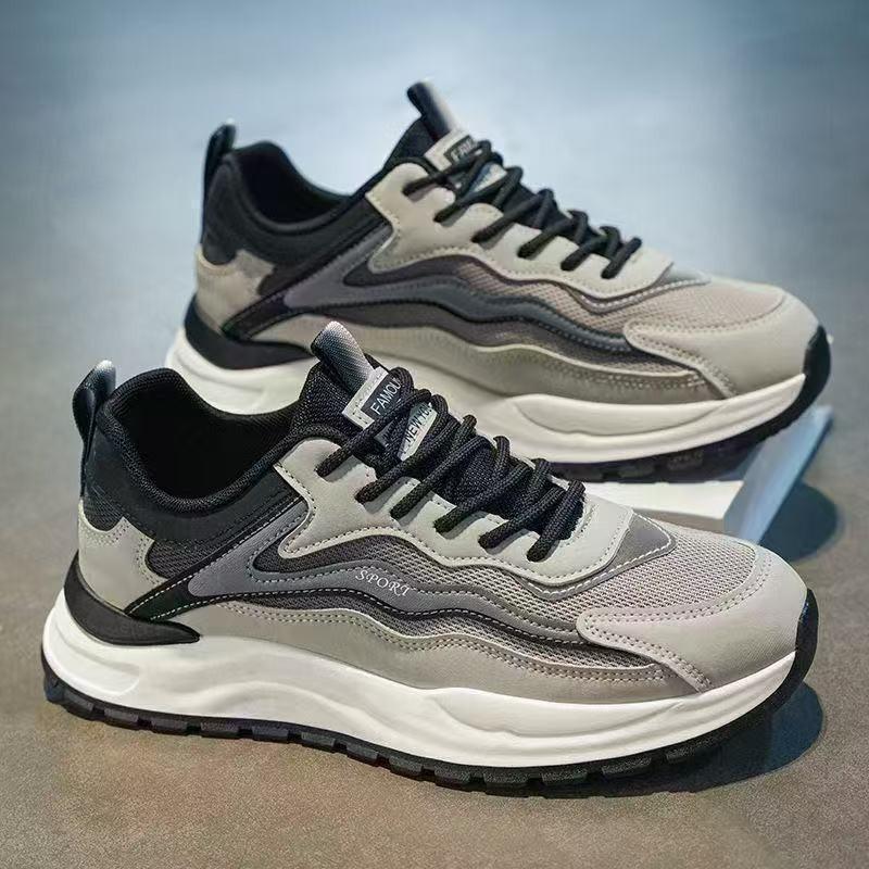 Men's Summer Breathable Mesh Casual Running Sports Shoes, Versatile Travel Height-Increasing Dad Trendy Footwear For Youth.