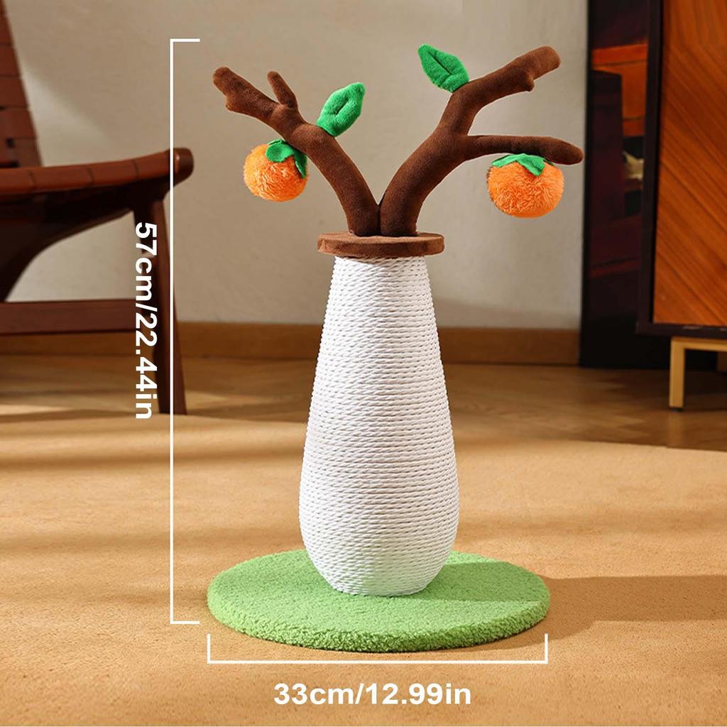 Scratching Post For Cats Cute Persimmon Tree Kitten Toy Stress Relief Scratch Post For Mental Stimulation Climbing Indoor