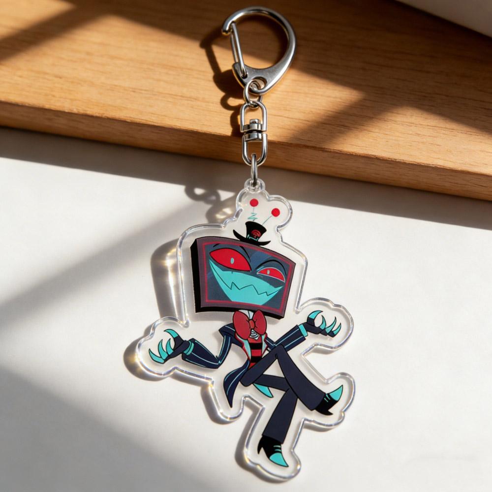 Cool Cartoon Chibi Alastor Vox Keychain Vox Fan Gift Vox Standee