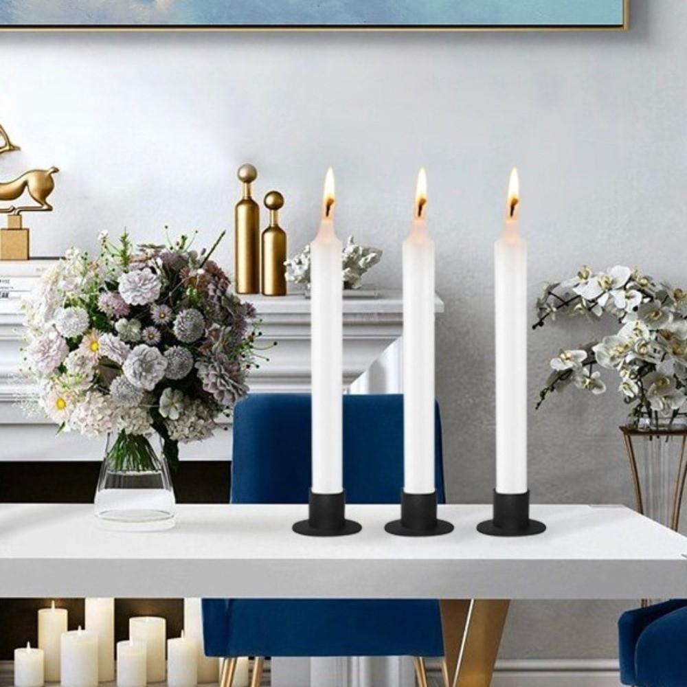 Retro Candle Holders Round Metal Candleholders Decorative Candle Stand  Anniversary Gift