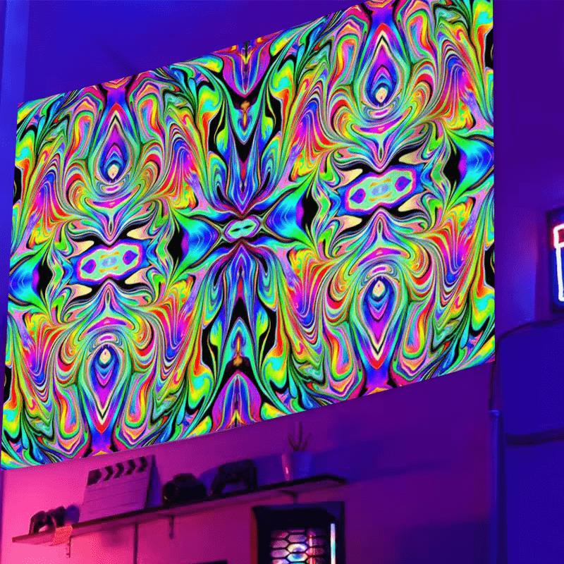 VIKAMA Gaming Fluid Energy Tapestry Illusion Gradient Game Room Live Background Wall Immersive Room Decoration