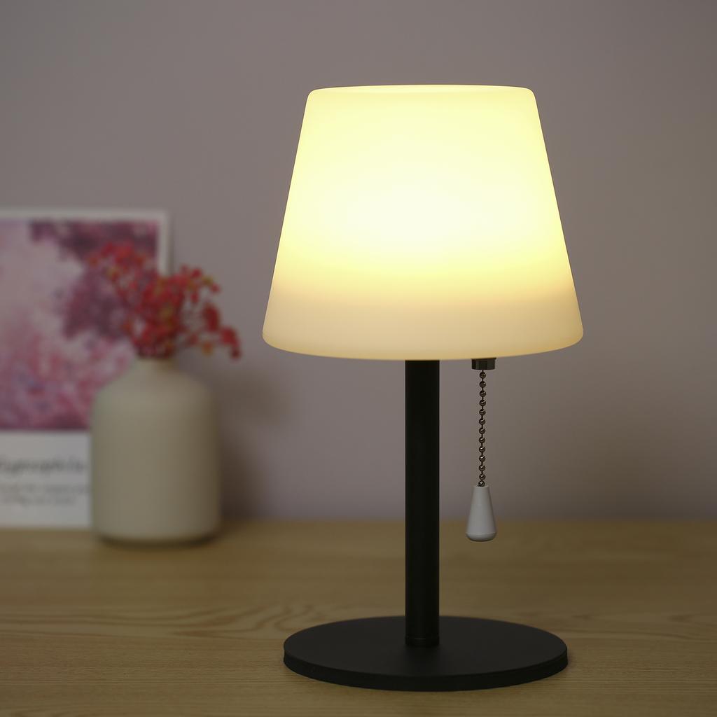Neoglint RGB Table Lamp Colorful Desk Light with Remote Controller Pull Chain   Bedside Lamp Reading Lamp USB Rechargeable for Living Room Bedroo