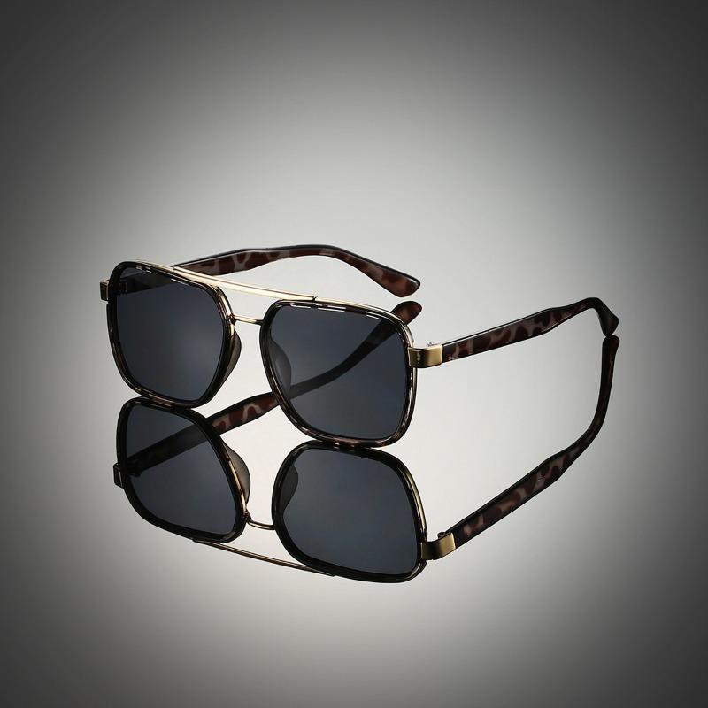 Nicht polarisierte Europa und Amerika Mode Sonnenschutz Lichtblockierende Sonnenbrille Herren Damen Quadratische Bequeme Brille