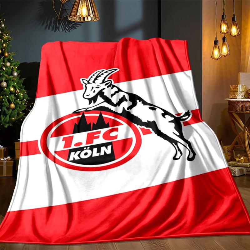 Coperta Leggera del Football Club Koln Capra Ideale per Letto Perfetta per Viaggi, Campeggio, Soggiorni, Uffici, Divani, Regalo di Natale per tifosi