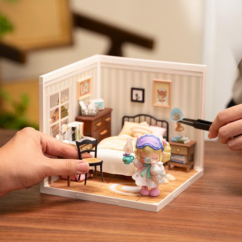 Robotime Rolife 3D Puzzle Super Store Sweet Dream Bedroom Plastic DIY Miniature House Kit Plastic Doll House Building Set Toy