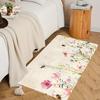 1 Pièce Tapis de Cuisine Anti-Fatigue, Imprimé Floral et Abeille Imperméable Antidérapant Épais Rembourré Tapis de Cuisine Confort Robuste Tapis de Station Debout pour Cuisine