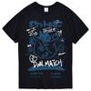 Men Women T Shirt Hip Hop Streetwear Japanese Kanji Harajuku Funny Cat T-Shirt Summer Short Sleeve Top Tees Cotton Couple Tshirt