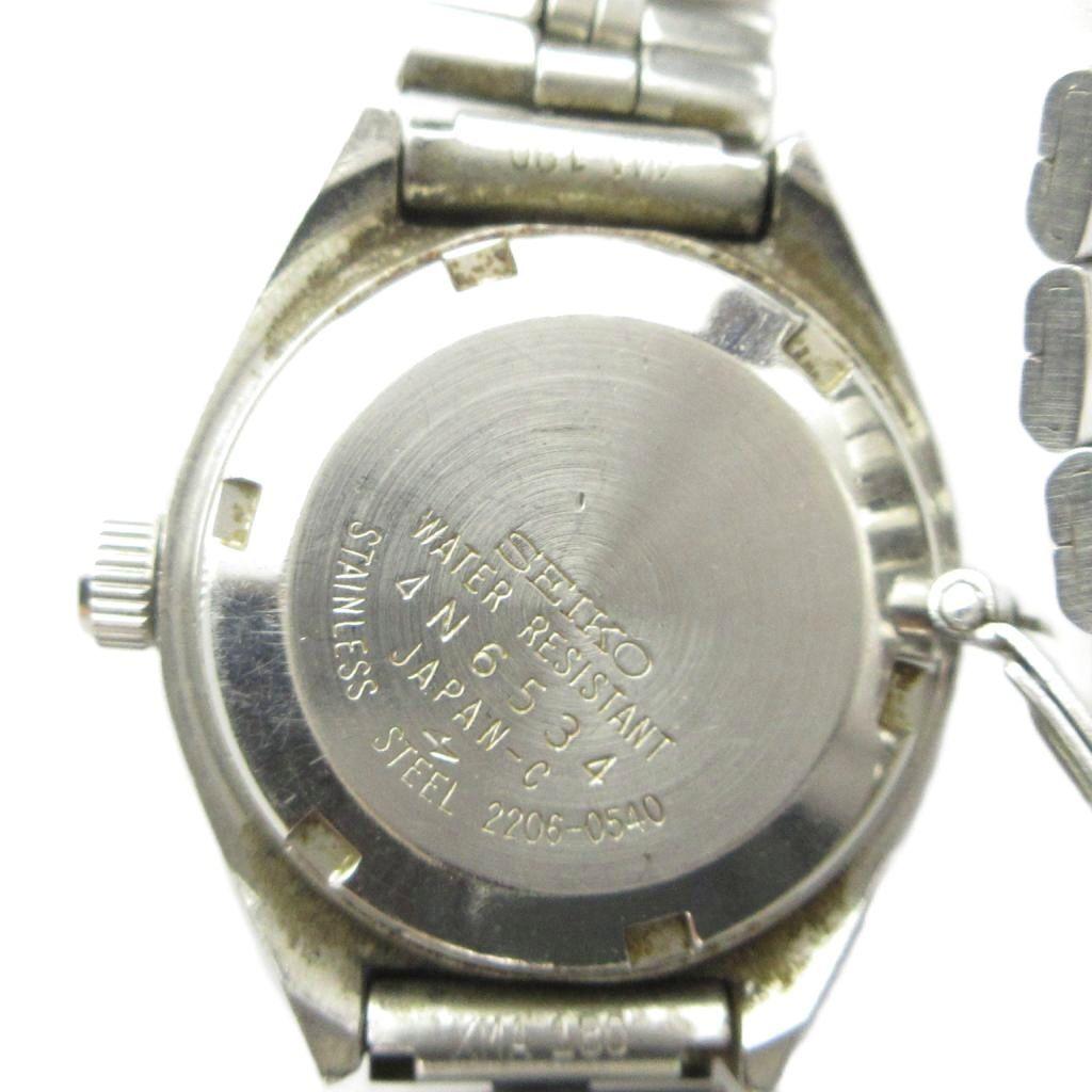 SEIKO Automatic Green Silver Watch 2206-0540, Dial, Calendar, Tone, Women's GY11/ MQ