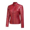 European & American Women's Vintage Leather Motorcycle Jacket - Fashionable Short Coat with Zipper