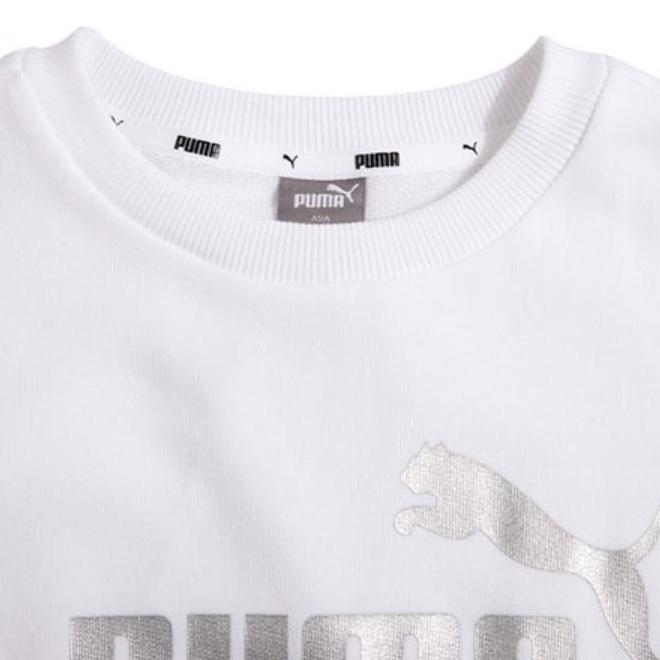 PUMA Sweatshirts Women's White Crew Neck Moderate Other 670945-02