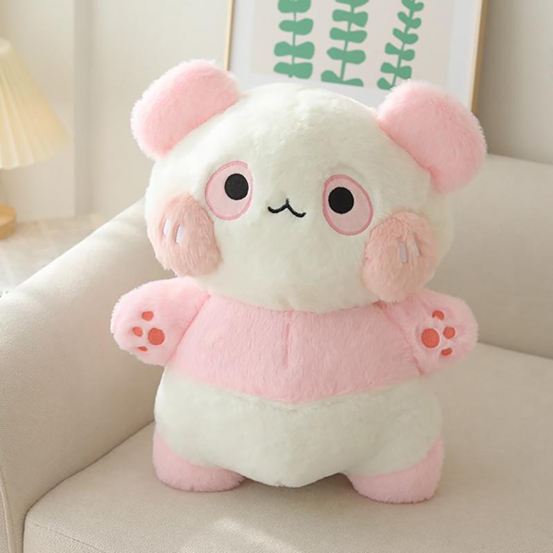 40Cm Cartoon Giant Panda Doll Plush Toy Kawaii Cuddly Animal Stuffed Fluffy Plushie Peluche Grey Green Purple Brown Pink Gift