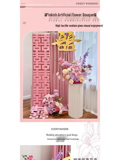 Romantic Wedding Aisle & Table Flower Arrangement: Floral Art Bouquet and Ornaments