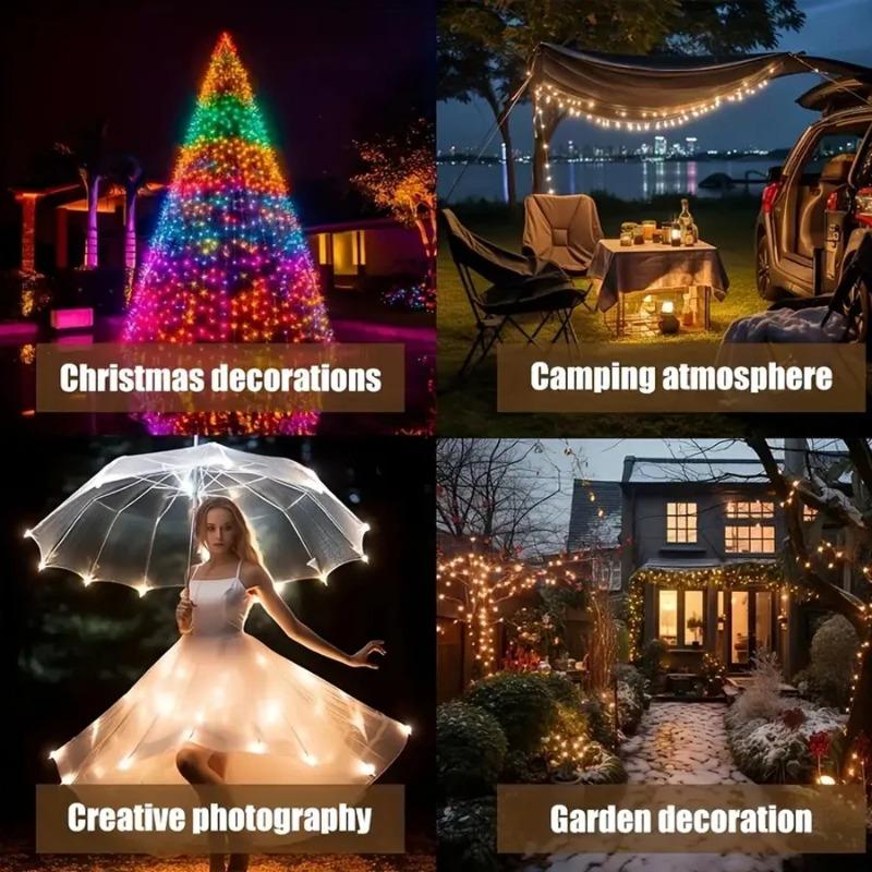 LED Solar String Lights Outdoor, Waterproof Solar Fairy Lights Copper Wire Solar Twinkle Lights for Tree Garden Party Wedding