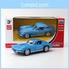 Modellino Auto Lega Chevrolet Corvette 1963 Classico Diecast Per Collezionisti E Esposizione
