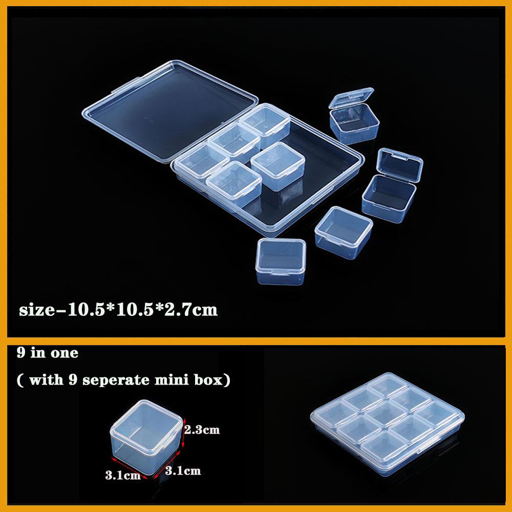 Transparent Plastic box Screw Compartment Box Jewelry Earring Display Case Container Clear Terminal Organizer Tool Storage boxes