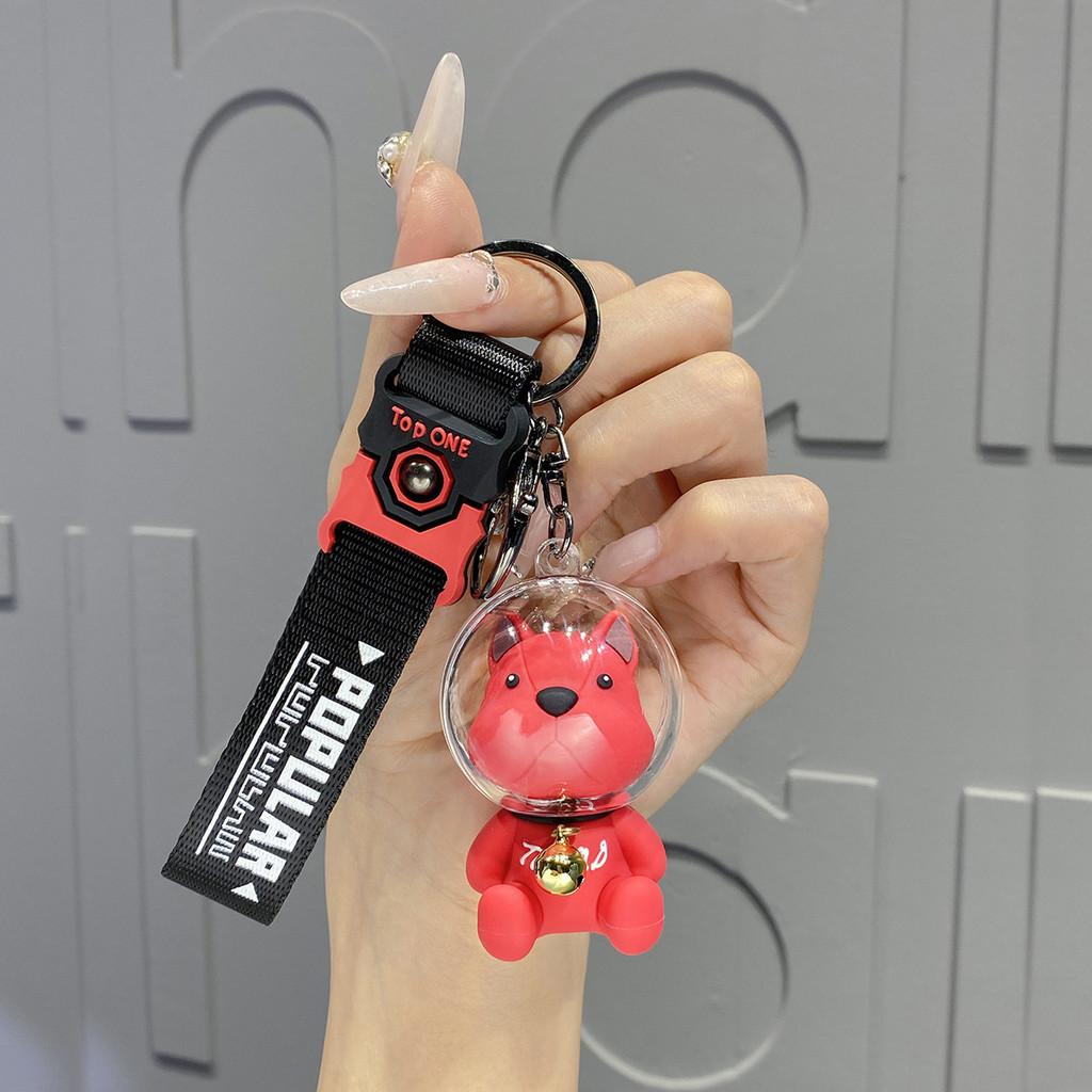 Adorable Space Bulldog Keychain Colorful Pvc Cartoon Accessories For All Occasions