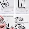 Invisible Clip Slot Holder Desk Memo Holder Acrylic Flower Vase Photo Display