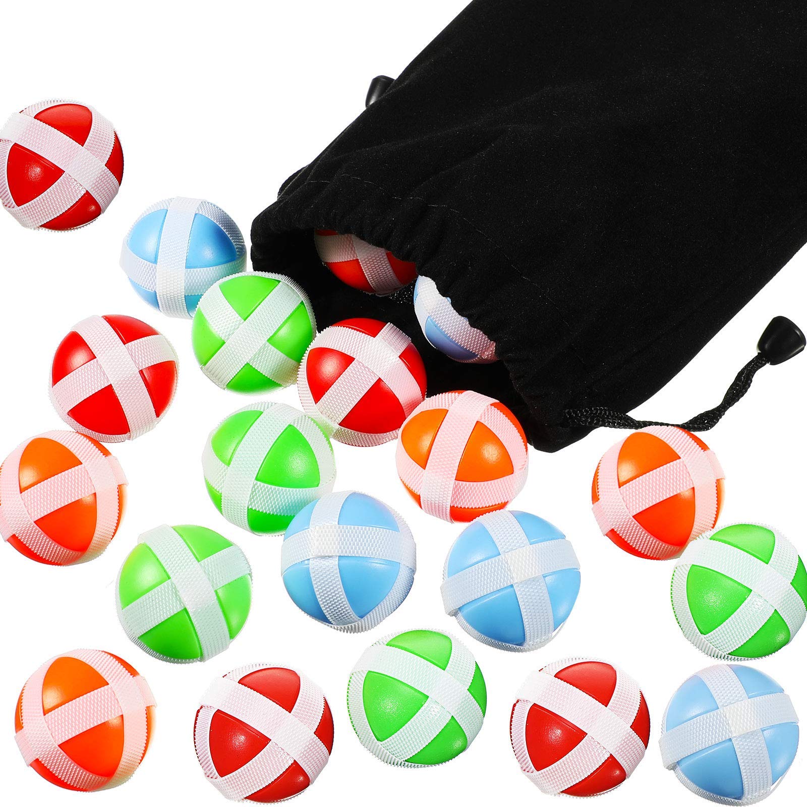 

20 Pieces Sticky Balls for Fabric Dart Board, Dart Hook and Loop Safe Sport Balls Toy Darts Game Accessories for Indoor and Outdoor Party Games зелёный/красный