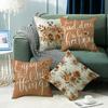 New Autumn Thanksgiving Home Sofa Cushion Cover Letter Printed Linen Flowers Warm Colors
