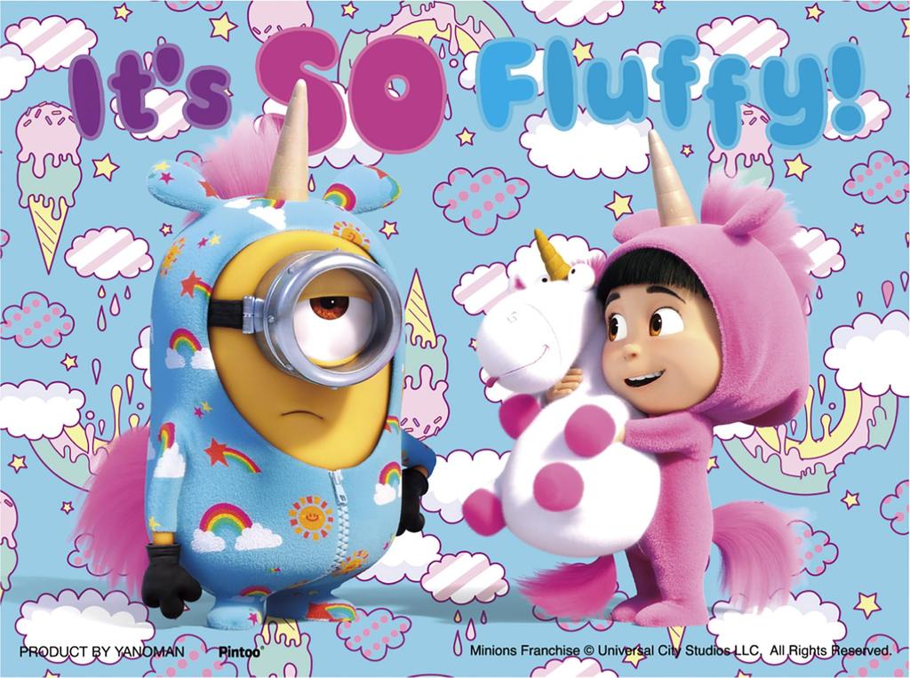 Yanoman Petit Paris Clear Jigsaw Very Fluffy No No Includes Mini Easel and Piece Request Postcard 150-Piece Puzzle, Minions, (7.6x10.2cm), 2308-65,