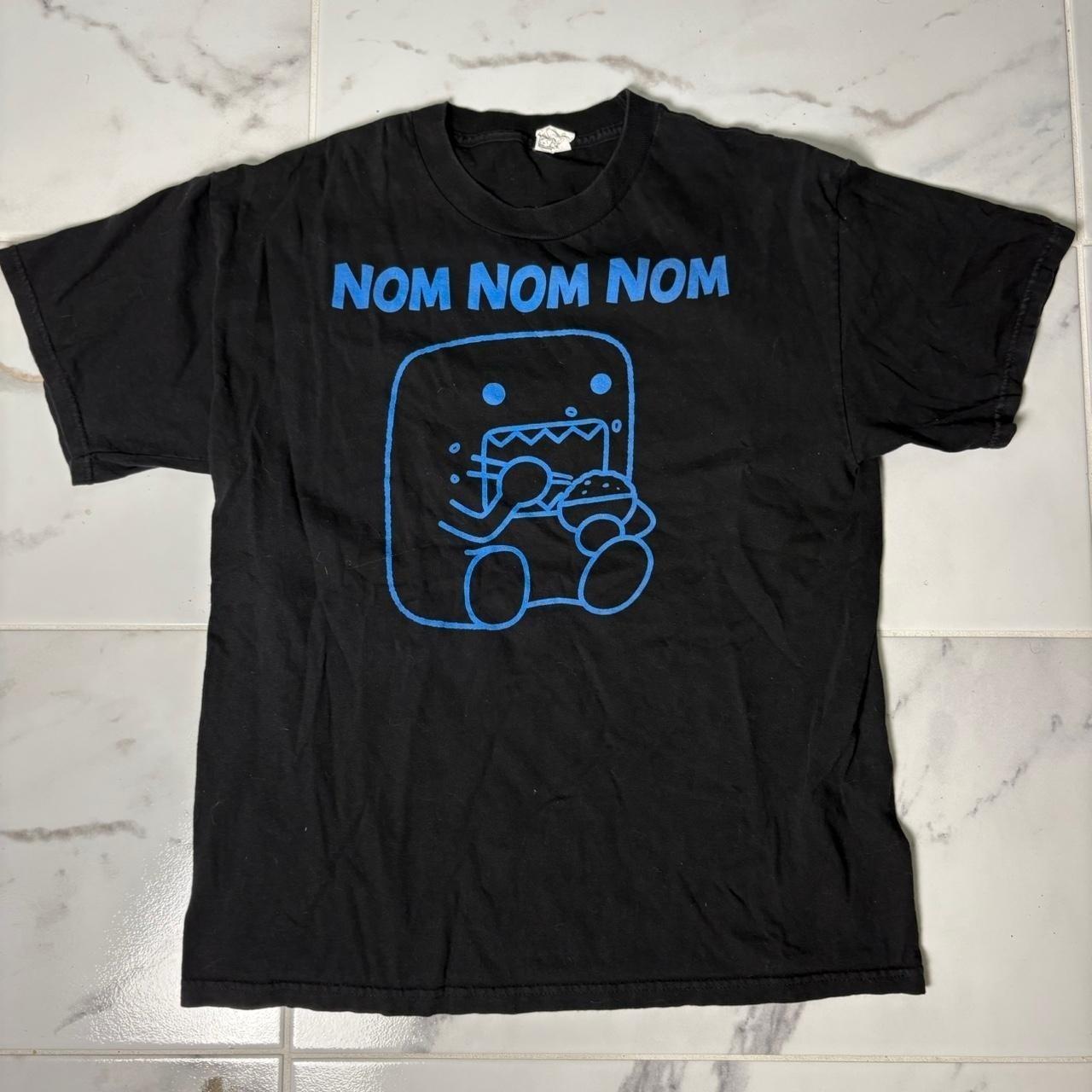 Nom nom nom Domo eat rice Funny Retro Graphic Unisex Tee Gift For Fan S-5XL S