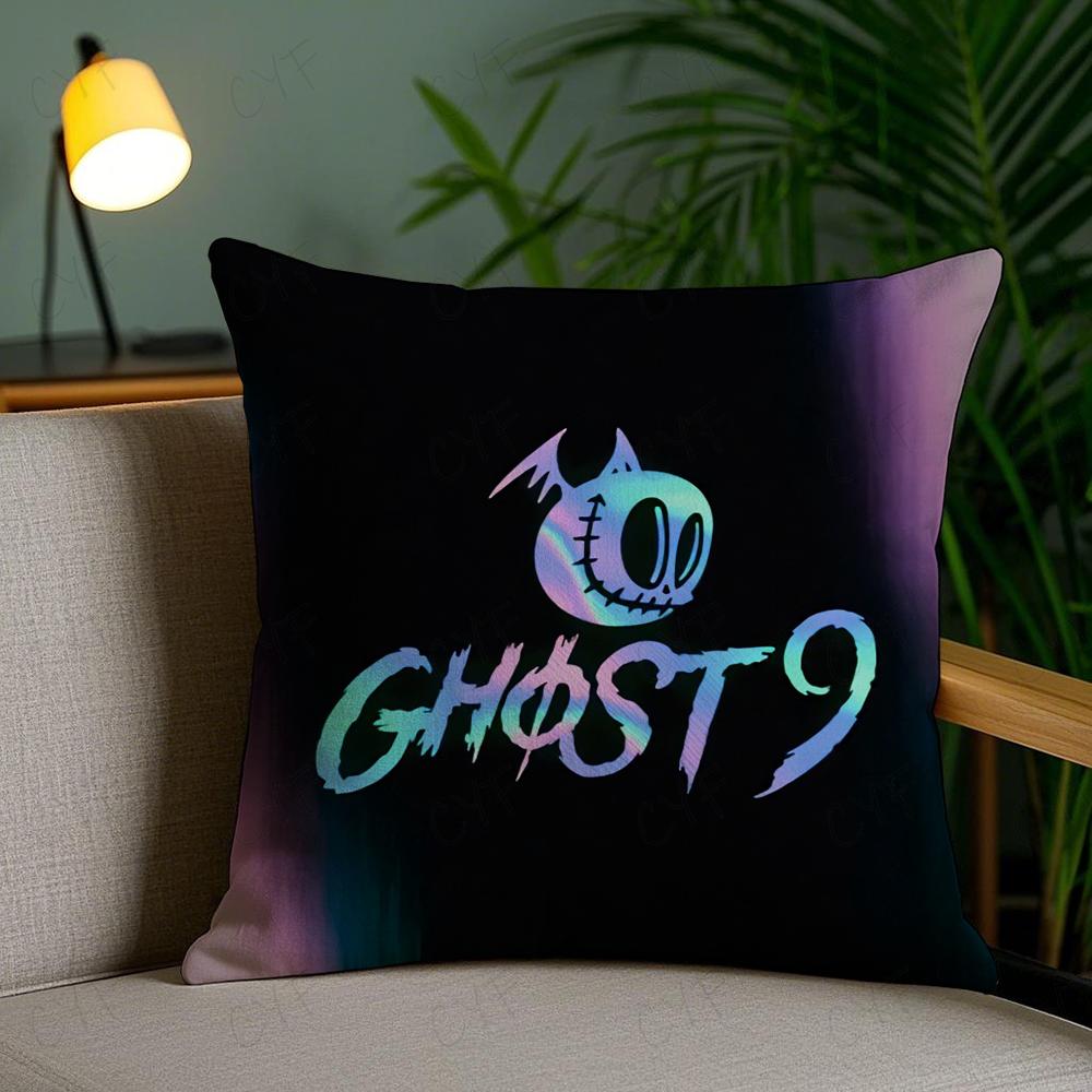 Rock G-Ghost Heavy Metal Band Pillow Case Anti-dustmite Pillowcase Invisible zipper silky short plush Sofa cushion cover
