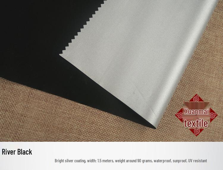 210T Silver-Coated Waterproof Dust Cover Fabric for Car, Tent, and UV Protection.