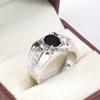Black Onyx Oval Cut Gemstone With 925 Sterling Silver Ring For Men's #A827 JL375666927189