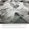 Summer Washed Cotton Quilt Air-conditioning Comforter Soft Breathable Blanket Thin Leaf Print Bedspread Bed Cover Home Textiles