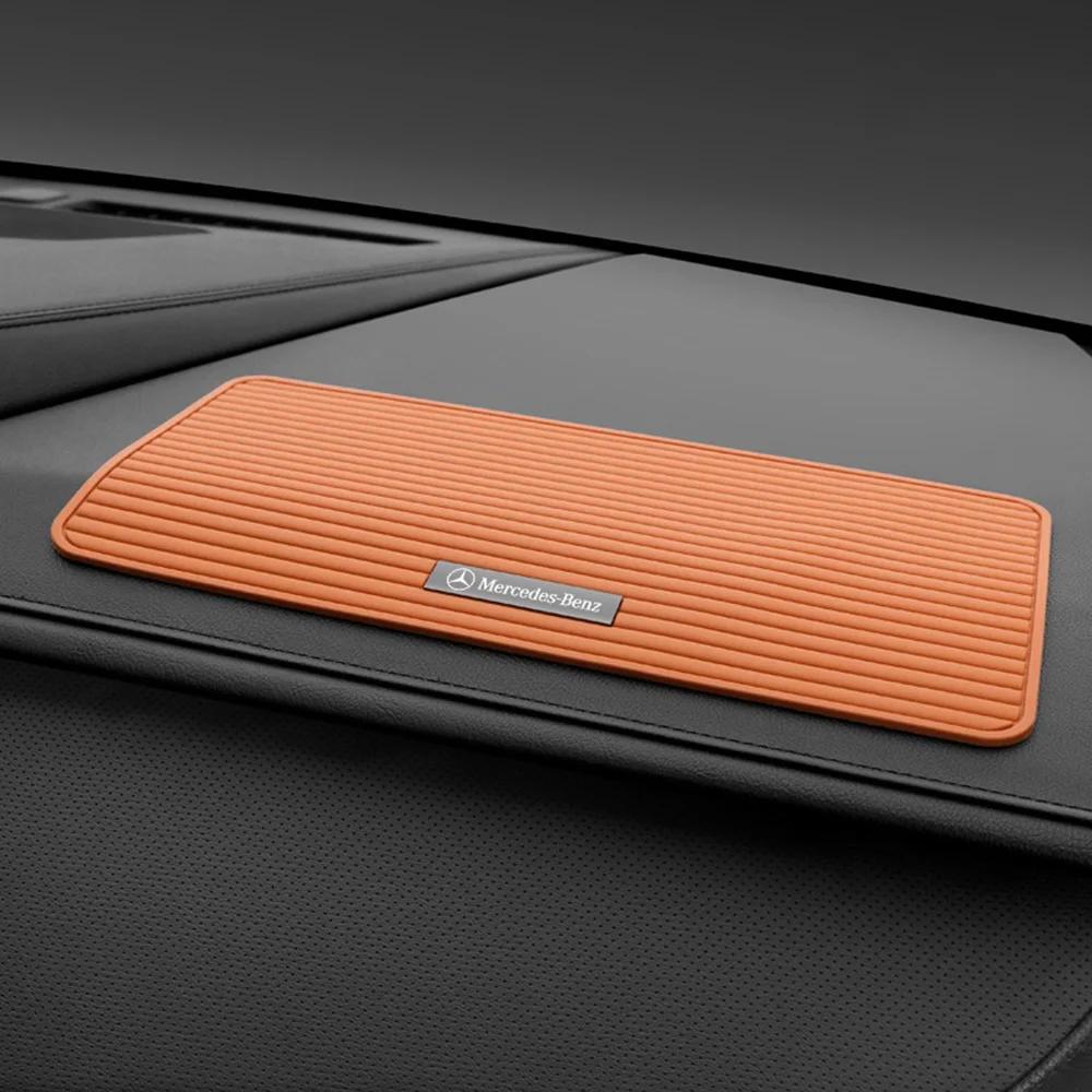 

1PCS Car Dashboard Silicone Non Slip Mat Phone Glasses Anti-skid Pad for Mercedes benz AMG S K B E GLK CLASS W212 W213 W176 W221 помаранчевий