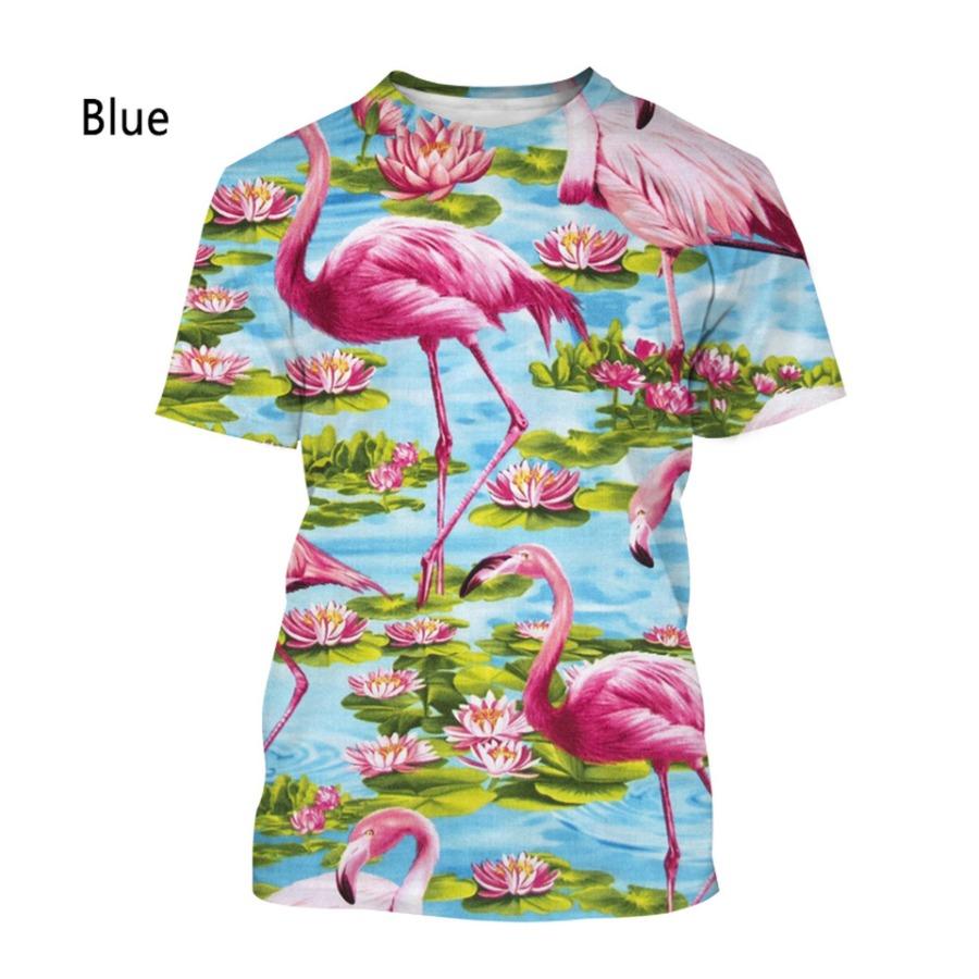 Red Crowned Crane Series 3D Printed Men's Casual Short Sleeved T-shirt Plus Size Men Sportwear Summer T-shirts