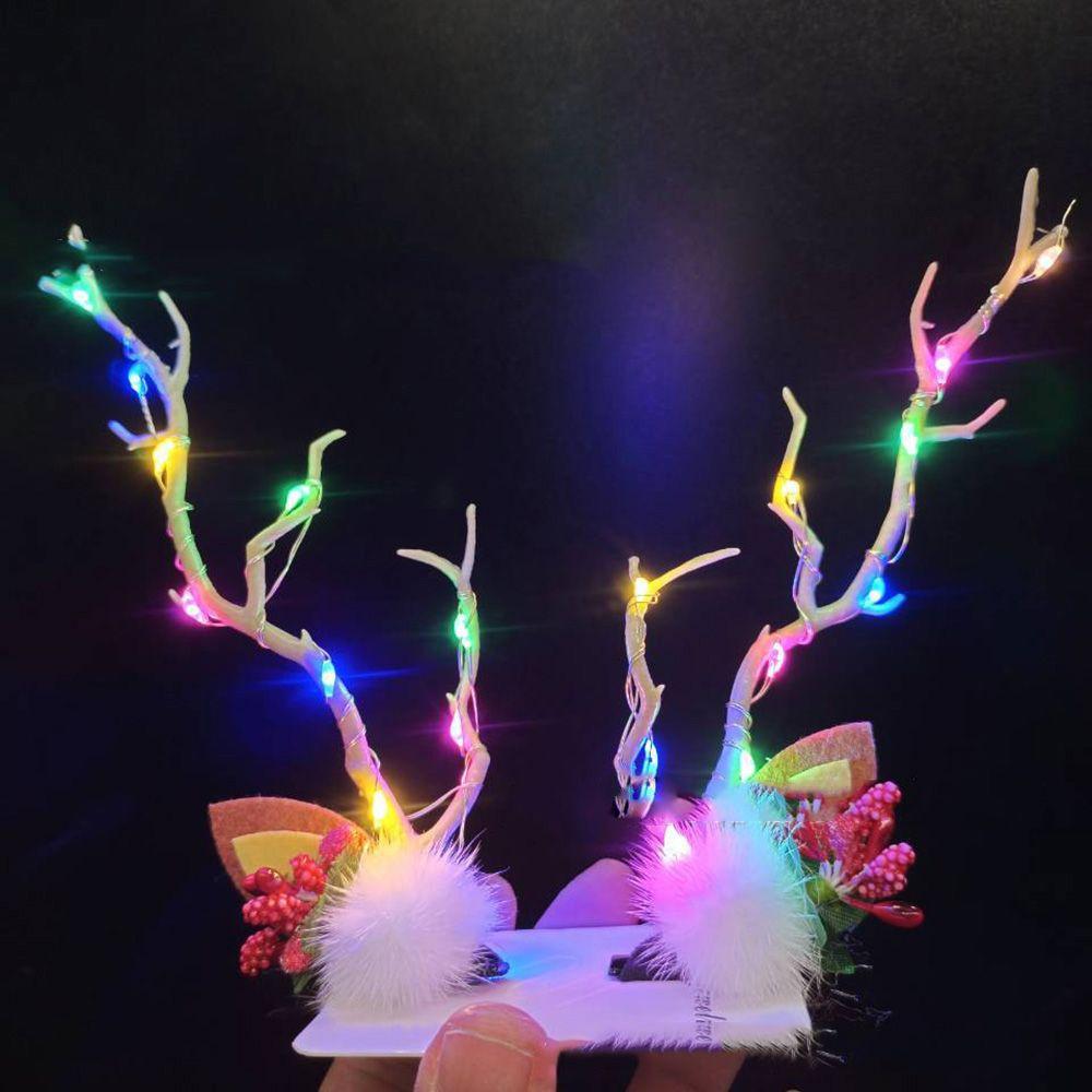 Led Light Tree Women Hair Clip Korean Style Hair Clip Hair Accessories Christmas Antlers Hairpin