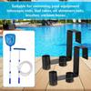 2Pcs Easy Installation Pool Cleaning Tool Organizer Heavy Duty Pool Fence Storage Rack Lawn