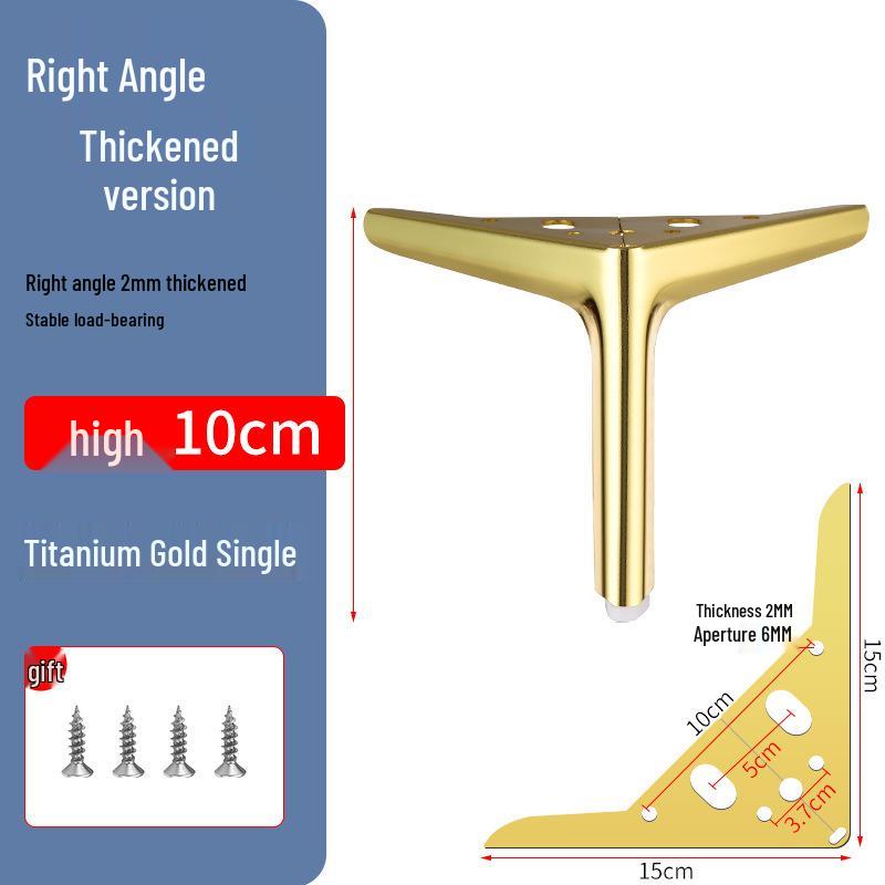 Metal Semicircular Three-Pronged Sofa and Cabinet Support Leg