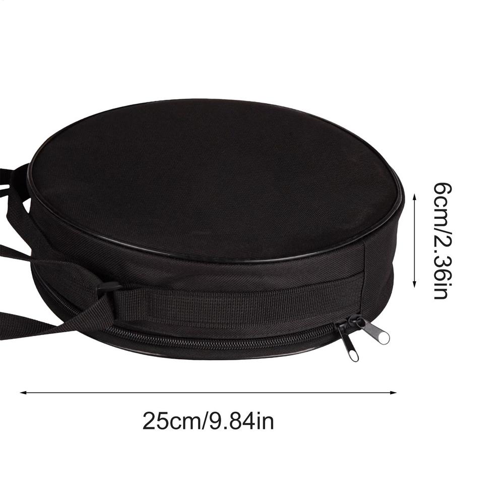 Multi-Purpose Foldable Stool Bag Round Zippered Carry Case with Handle Portable Organizer for Outdoor Sports Picnic Beach BBQ чёрный