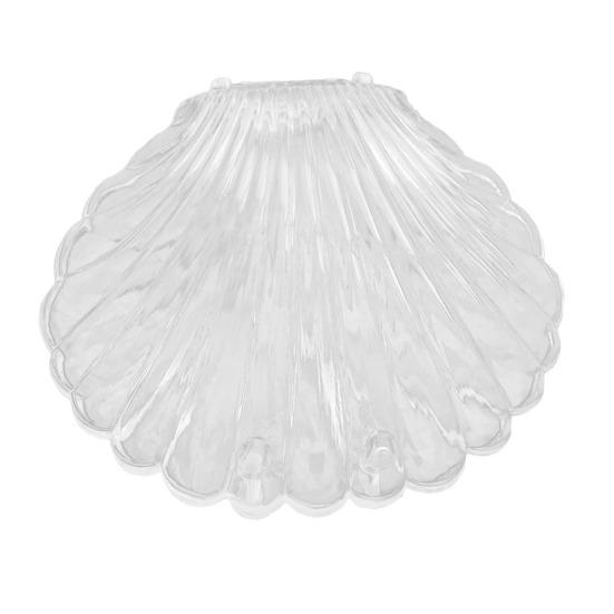 Transparente Muschelform Schmuck Halskette Armband Aufbewahrungs Organizer Box Etui