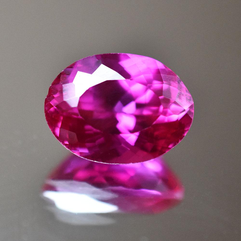 Natural Pink Ruby 13.5ct Oval Cut Certified Loose Gemstone