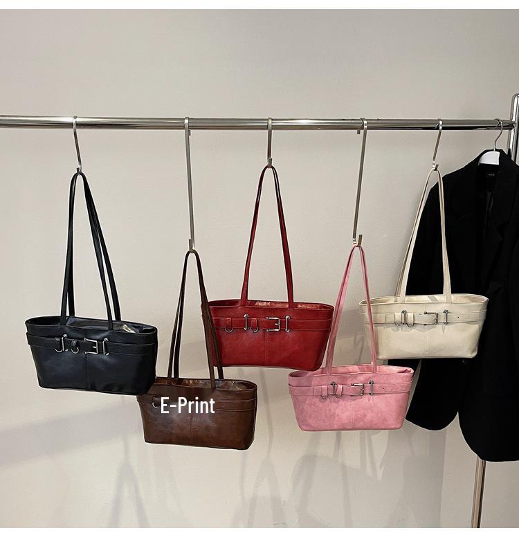 Women's Retro Large Capacity Tote - Autumn/Winter 2025 Versatile Shoulder & Underarm Bag for Fashion & Commute