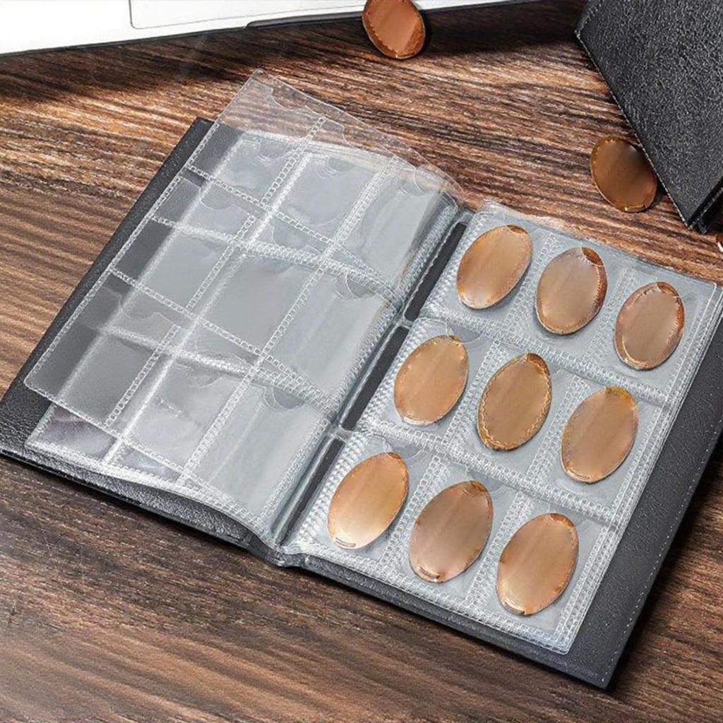 Mini Penny Coin Storage Bag 108 Pockets Coin Collection Holder Money Organizer Commemorative Coin Album Book for Collector Gifts