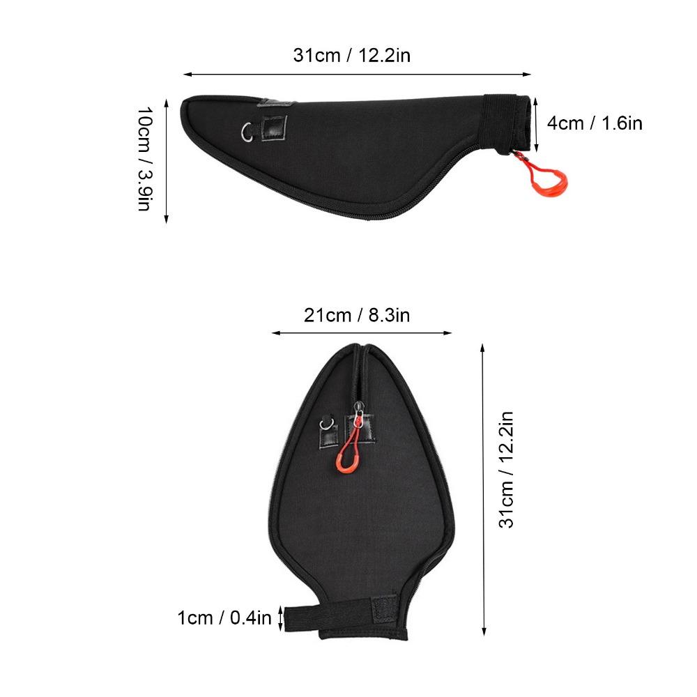 Durable EVA Fishing Rod Tip Cover Large Zipper Opening Black Guide Rings Cover Rod Tip Protector Fishing Tools Protection