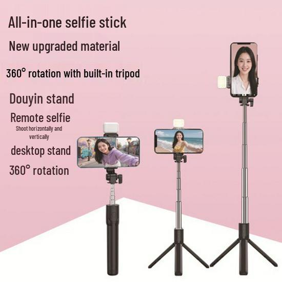 Top Seller Selfie Stick: Bluetooth, Fill Light, Anti-Shake, Telescopic Tripod & Phone Holder for Live Streaming