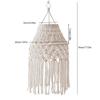 Bohemian Geflochtene Makramee Wandteppich Lampenschirm Baumwollseil Quasten Lampenschirm Deckenhänger Hängeleuchten Abdeckung Dekorationen