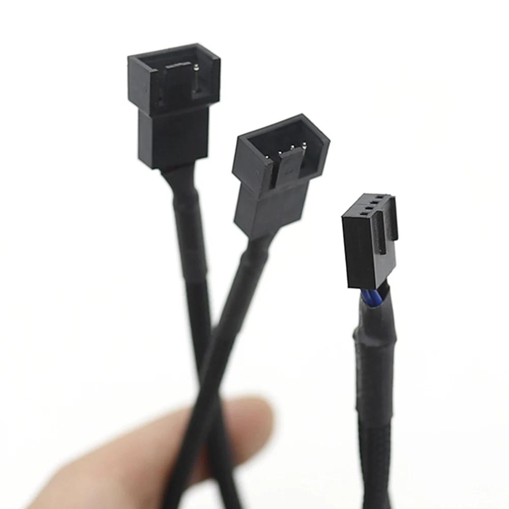 PWM 4pin Fan Extension Splitter Hub Cables Motherboard CPU 4 pin Y Splitter Cable Fan PC Case Fan Extension Adapter