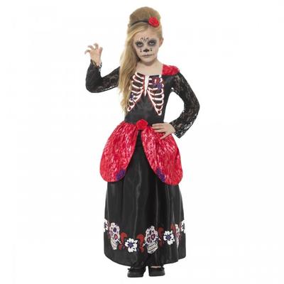 Girls Deluxe Day Of The Dead Costume