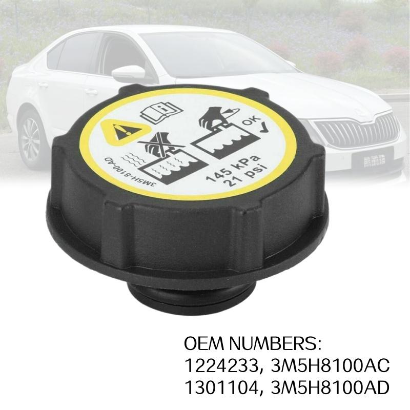 C-Max Set Coolant Expansion Tank Radiator Cap Fuel Filler Cap For Ford Fiesta MK6 Focus Mondeo 1224233, 3M5H8100AC, 1301104