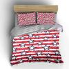 Patriotic Stars Stripes Three-Piece Set  Kid'S And Adults' Bedroom Decor, Exquisite Three-Piece Bedding Set Gift